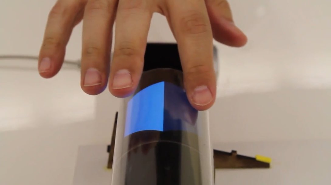 Haptics on Cylindrical Displays